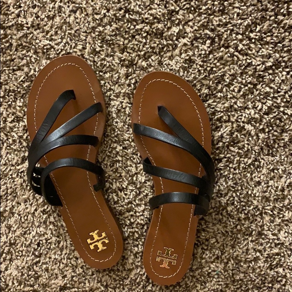 Strappy black sandals